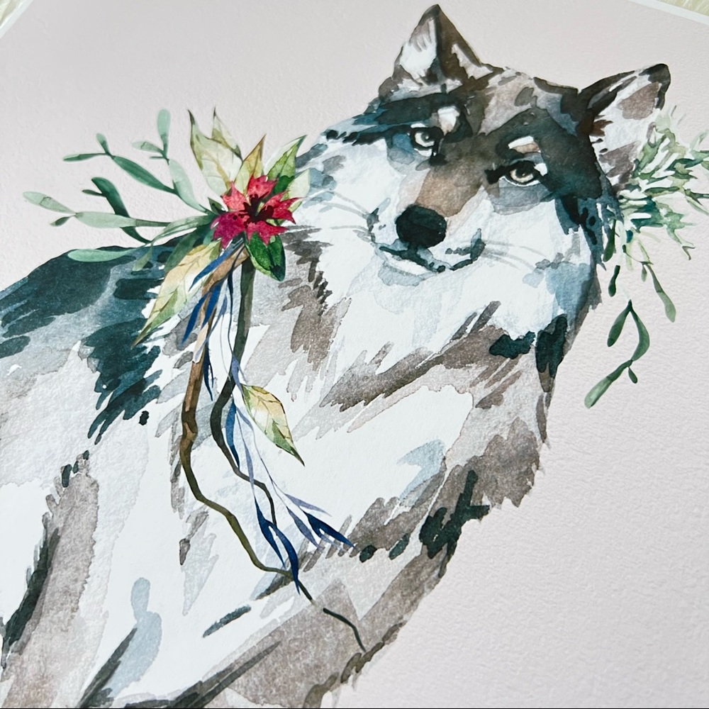 Wall Art Watercolor Wolf Portrait Illustration Print Poster Unframed - Picture 11 of 16